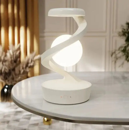 rotating Lunar Glow Lamp with Wireless Charging